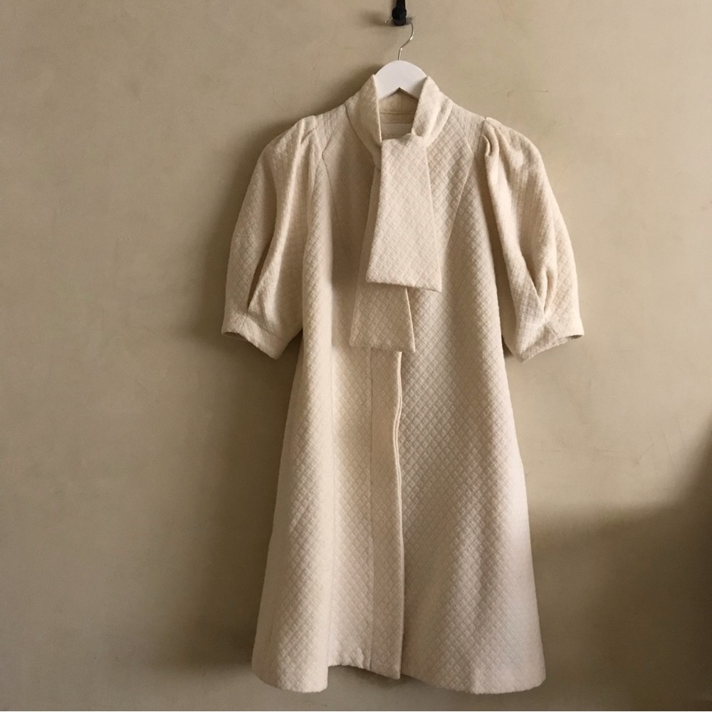 THREAD Social Statement Ivory Wool Coat
